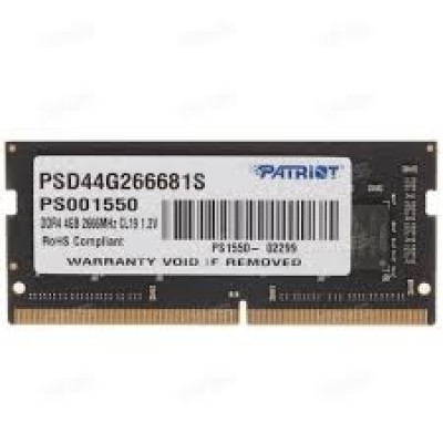 Оперативная память SO-DDR-4 4GB PC-21300 Patriot [PSD44G266681S]